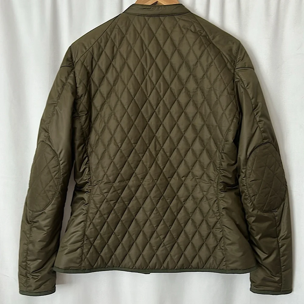 Belstaff Army Green Aynsley Diamond Quilted Jacket Coat **Sz 44/US Size L** 💚💚 - Picture 2 of 10